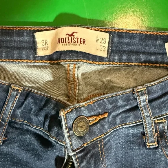 Hollister Dark Blue Denim Jeans Size 9R - Picture 5 of 5